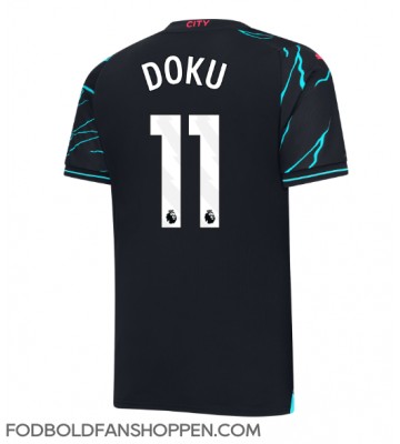 Manchester City Jeremy Doku #11 Tredjetrøje 2023-24 Kortærmet